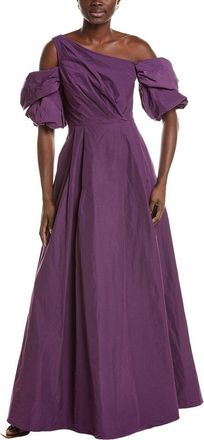 Marchesa Off-The-Shoulder Taffeta Gown