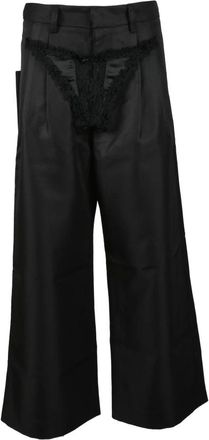 Vaquera Polyester Broek - Dames - Wijde Broeken - Zwart - W29 - Polyester - Broeken