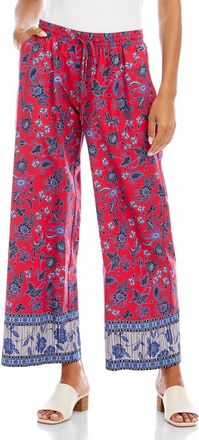 Karen Kane Drawstring Cropped Pants In Rhythm And Blues