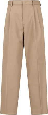Be Able Brown Tailored Wool-Blend Straight-Leg Pants