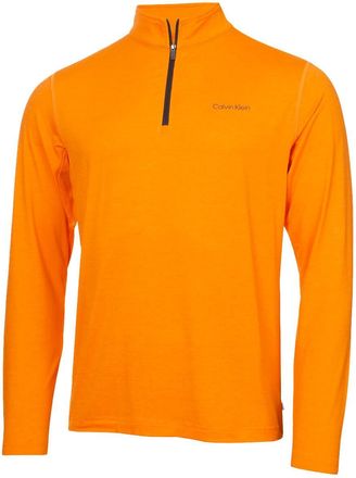 Calvin Klein Mens Newport Half Zip Sweater - Sunflower Marl - L