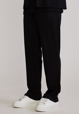 Siksilk Mens Black Textured Track Pants XXL