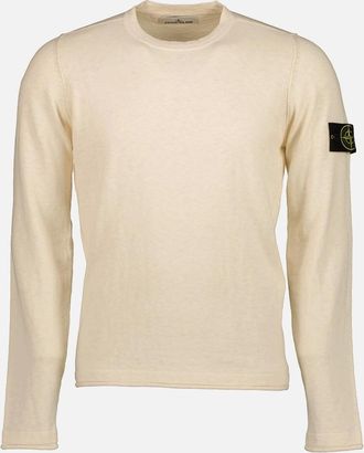 Stone Island Mens Organic Cotton With Nylon Crewneck Knit - Blue - Size: 40