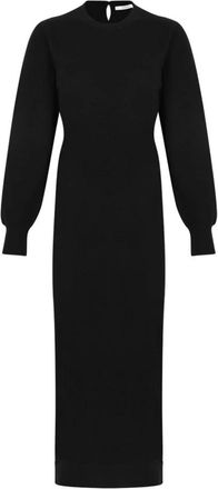Givenchy Gebreide Midi Jurk - Dames - Kleedjes - Zwart - S - Kleedjes