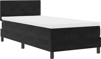vidaXL Cama Con Somier Y Colch&oacute;n Con Colch&oacute;n Negro 80 X 200 Cm Tela Vidaxl