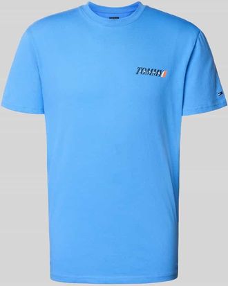 Tommy Jeans Regular Fit T-Shirt aus reiner Baumwolle in Hellblau, Gr&ouml;&szlig;e XXL