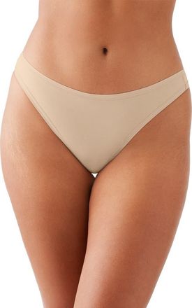 Wacoal Understated Stretch Cotton Thong in Sand at Nordstrom, Size X-Large