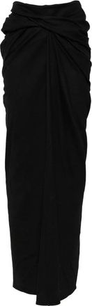 Entire studios Interlock Twist-detail Draped Maxi Skirt