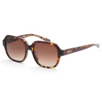 Coach Womens 53 mm Dark Tortoise Sunglasses