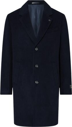 Liu Jo Midi Wol en Kasjmier Jas - Heren - Mantel - Blauw - 2XL - Wol - Jassen