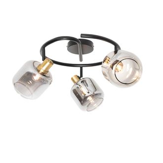 QAZQA Foco vidrio gris