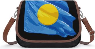 Generic Palauan Palau Flag Crossbody Bags for Women Shoulder Messenger Bag Purse Handbags