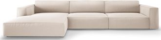 BLOOMINGLOFT 4-Sitzer Design Ecksofa Gaby Samt links