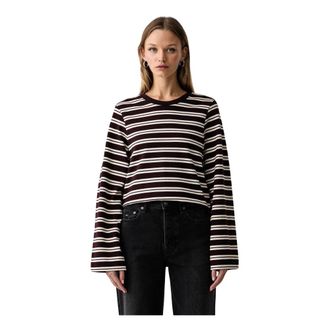 Barbour Gestreept Longsleeve Top - Dames - Longsleeves - Rood - XS - Katoen - Tops