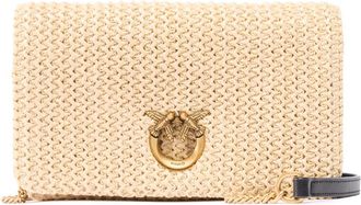 Pinko Love Bag Click Soft Horizontal Mini - Dames - Schoudertassen - Beige - ONE Size - Tassen