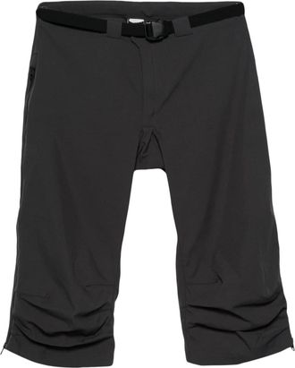 GR10K belted canvas long shorts - men - Polyamide - 52 - Grey