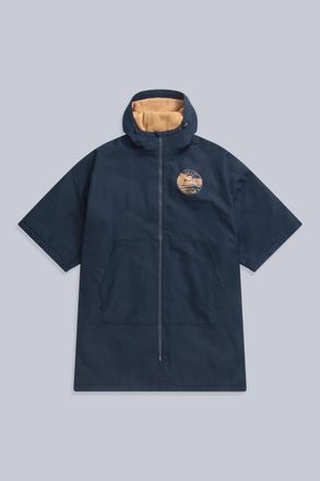 Mountain Warehouse Misty Womens Fleece Lined Parka Waterproof Quick Dry Zip Up Hood Surf Poncho Navy