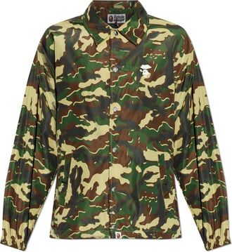A Bathing Ape Camouflage Motif Jacket - Heren - Zomerjassen - Groen - L - Polyester - Jassen