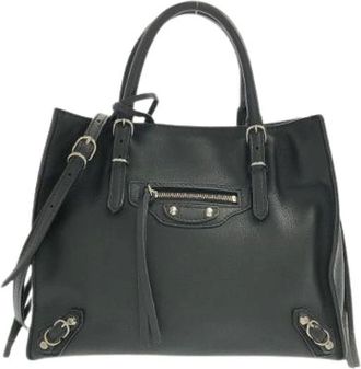 Balenciaga Pre-owned Papier Mini A4 ZIP Around Borsa in Pelle di Vitello - - Pre-owned - Donna - Nero - ONE SIZE