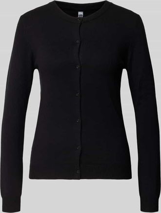 Pieces Slim Fit Strickjacke aus Viskose-Mix Modell NORA in BLACK, Größe XL