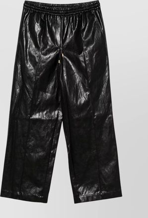 Michael Kors faux leather trousers elastic waistband
