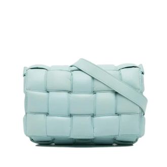 Bottega Veneta Pre-owned Cross Body Bags, female, Blue, Size: ONE SIZE Pre-owned Leather shoulder-bags