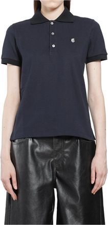 Maison Margiela Polo Shirt - Dames - Polos - Blauw - S - Katoen - Tops