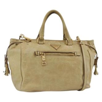 Prada Pre-owned Handbags, female, Beige, Size: ONE SIZE Pre-owned Vintage Handbag