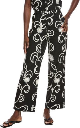 Gracia Embroidered Straight Fit Pant
