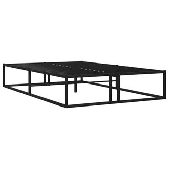 Berkfield Home Bed Frame Black Metal 120x200 cm | Size: Small Double