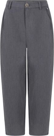 Tramontana Geklede Barrel-Fit Broek - Dames - Broeken - Bruin - Maat: M Viscose