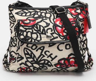 Coach Multicolor Graffiti Fabric Poppy Crossbody Bag