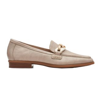 Clarks Womens Sarafyna Iris Dress Loafer, Stone Leather, 6.5 UK