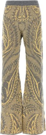 Etro Multicolor Wool Flared Womens Pants