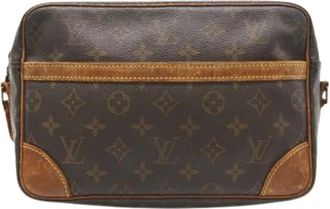 Louis Vuitton Pre-owned Cross Body Bags, female, Brown, Size: ONE SIZE Pre-owned Vintage Canvas Shoulder Bag