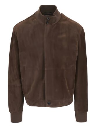 Ermenegildo Zegna suede bomber jacket - Brown