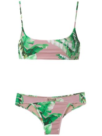 Amir Slama Bikini con stampa - Verde