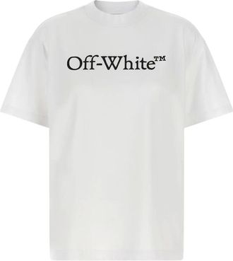 Off-white T-shirt in Cotone con Stampa Logo - - Tops - Donna - Bianco - XS