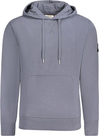 Calvin Klein Mens Relaxedfit Hoodie Grey - Dark Grey Cotton - Size X-Large