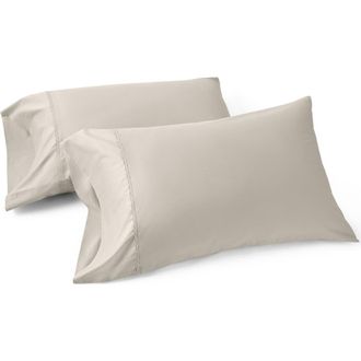 Coyuchi Cloud Soft Set of 2 Organic Cotton Sateen Pillowcases in Seal at Nordstrom, Size King