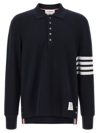 Thom Browne Blue Cotton Polo Mens Shirt