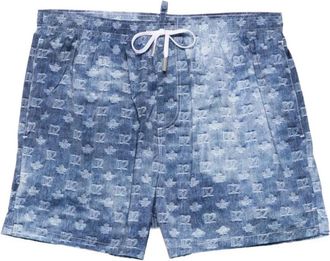 Dsquared2 Beachwear - Heren - Strandmode - Blauw - XL - Badmode