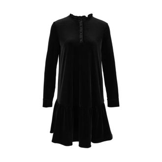 Emporio Armani Vestido de Chenilla El&aacute;stica - Dresses - Mujer - Negro - 2XS
