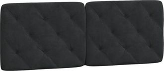 vidaXL Cabecero De Cama Acolchado Terciopelo Negro 140 Cm Vidaxl