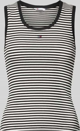 Tommy Jeans Slim Fit Tank Top aus Baumwoll-Mix in Black, Gr&ouml;&szlig;e XL