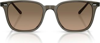 Oliver Peoples 52mm Laedin Polarized Square Sunglasses in Inkwell /Sandstone at Nordstrom