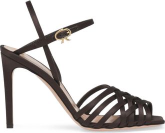 Gianvito Rossi Kerry Sandal in Brown Fabric at Nordstrom, Size 36.5