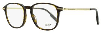 Ermenegildo Zegna Mens Soft Square Eyeglasses EZ5229 052 Dark Havana 52mm