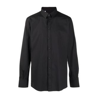 Dolce & Gabbana Overhemden, Heren, Zwart, M, Katoen, Casual Shirts