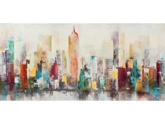 Schubiger M&ouml;bel Bild Farbenfrohe Skyline